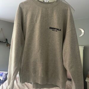 Light grey essentials fear of god crewneck (men’s large)